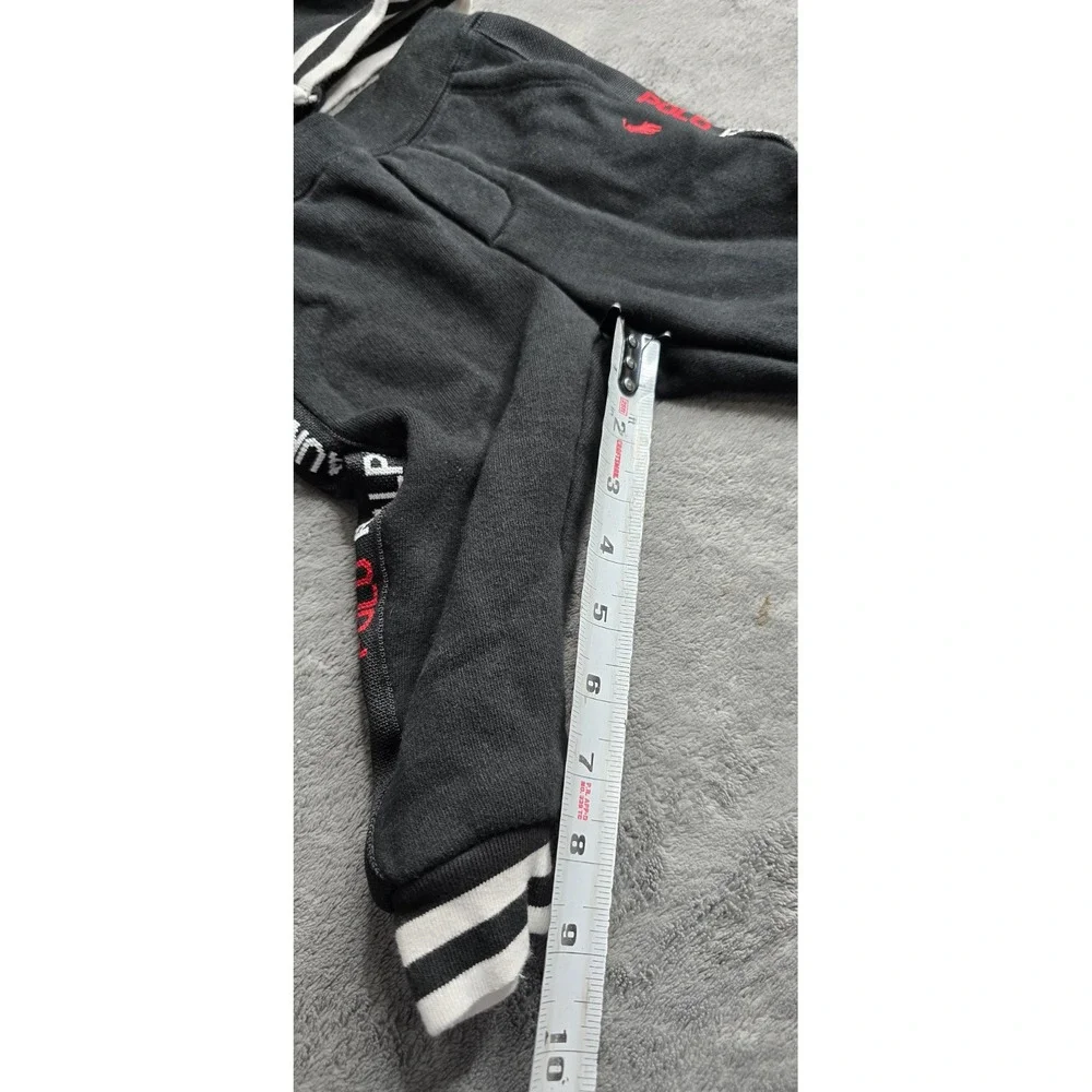 Polo Ralph Lauren Jogger Suit Full Zip Hoodie Kids Size 12 Months 2 Piece Black
